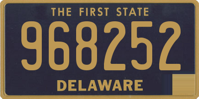 DE license plate 968252