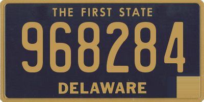 DE license plate 968284