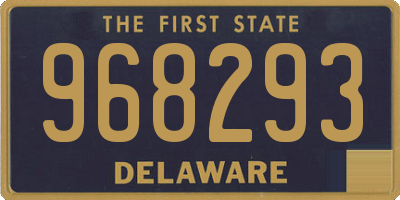 DE license plate 968293