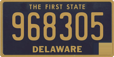 DE license plate 968305