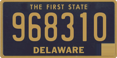 DE license plate 968310