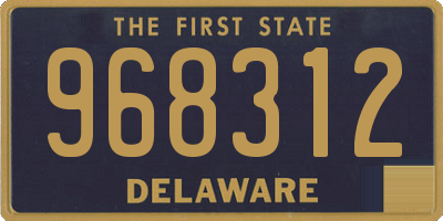 DE license plate 968312