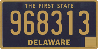 DE license plate 968313