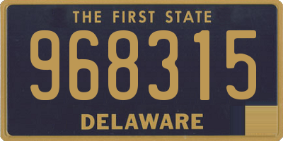DE license plate 968315