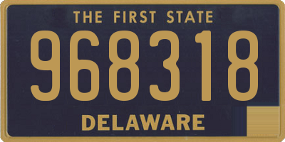 DE license plate 968318