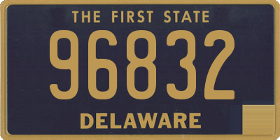 DE license plate 96832