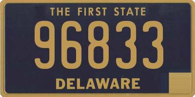 DE license plate 96833
