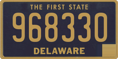 DE license plate 968330