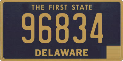 DE license plate 96834