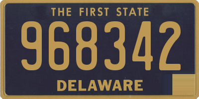 DE license plate 968342