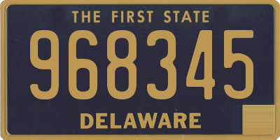DE license plate 968345