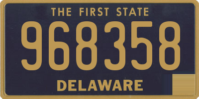 DE license plate 968358