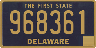 DE license plate 968361