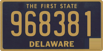 DE license plate 968381
