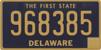 DE license plate 968385