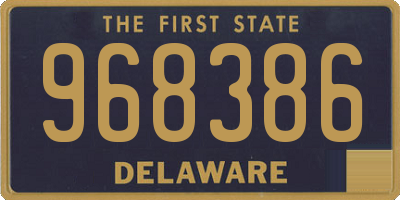 DE license plate 968386