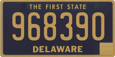 DE license plate 968390