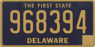 DE license plate 968394