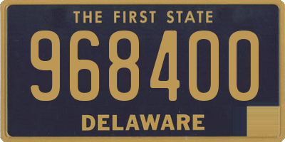 DE license plate 968400