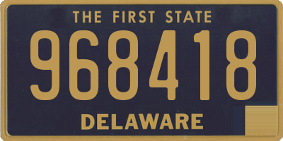DE license plate 968418