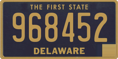 DE license plate 968452