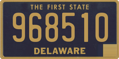 DE license plate 968510