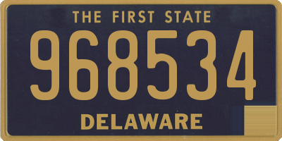 DE license plate 968534