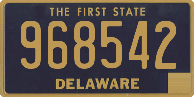 DE license plate 968542