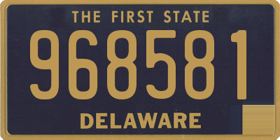DE license plate 968581