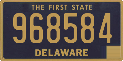 DE license plate 968584