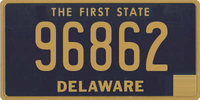 DE license plate 96862