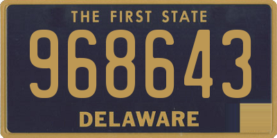 DE license plate 968643