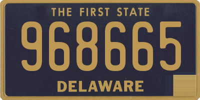 DE license plate 968665