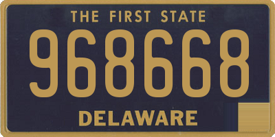 DE license plate 968668