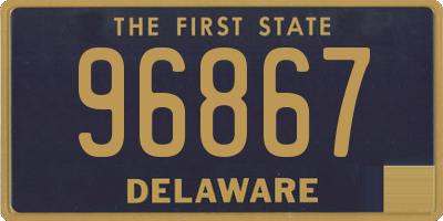 DE license plate 96867