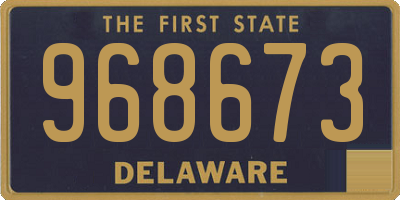 DE license plate 968673