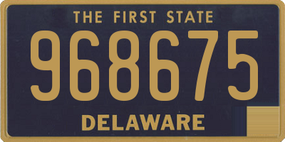 DE license plate 968675