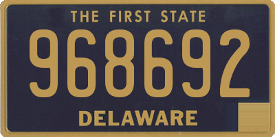 DE license plate 968692