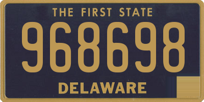 DE license plate 968698