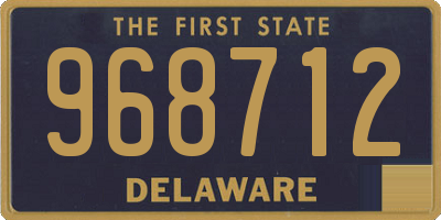 DE license plate 968712