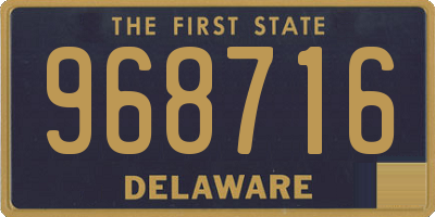 DE license plate 968716