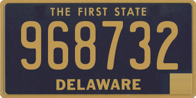DE license plate 968732