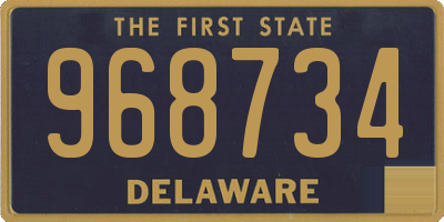 DE license plate 968734