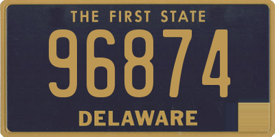 DE license plate 96874