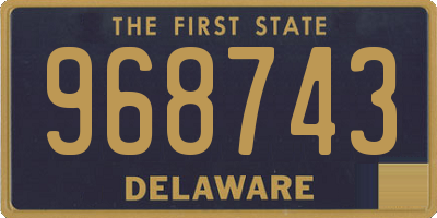 DE license plate 968743