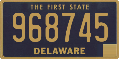 DE license plate 968745