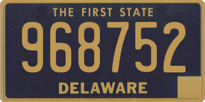 DE license plate 968752