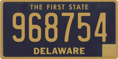 DE license plate 968754