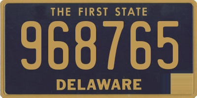 DE license plate 968765