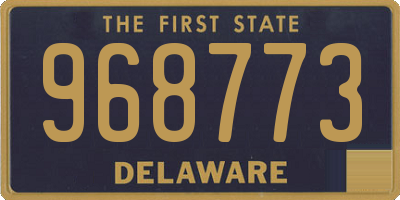 DE license plate 968773